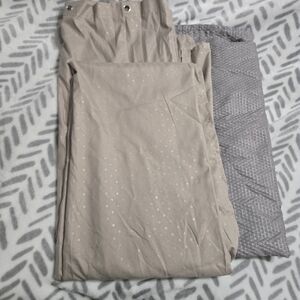 Beige and Gray Shower Curtains